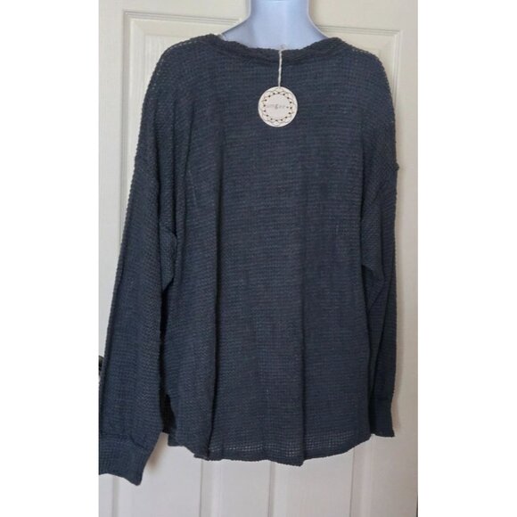 Umgee Women's Teal Waffle knit Top oversized size 1XL - Picture 8 of 8